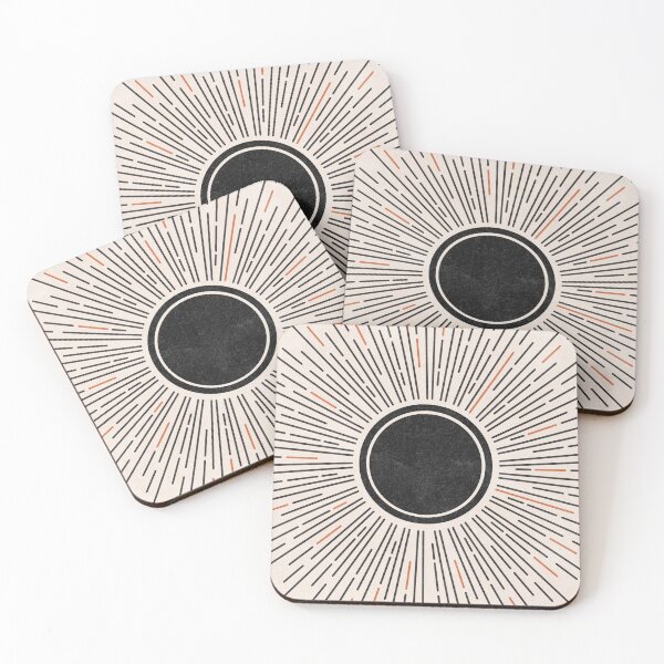 Item preview, Mid Century Modern Black Sunburst Art Print designed and sold by FaizArtShop.