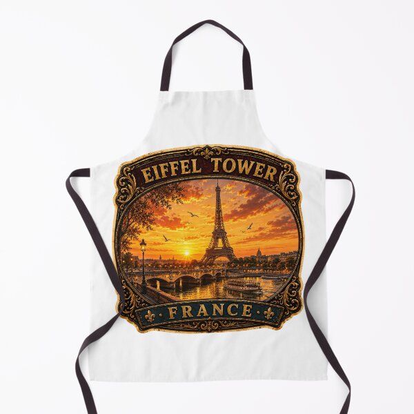 Item preview, Eiffel Tower France Vintage Travel Badge Sticker | Paris Sunset Retro Landmark Souvenir designed and sold by DreamPaw Studio.