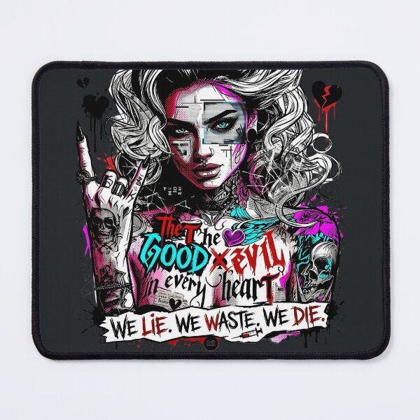 Item preview, Blonde Woman Showing Horns Collage designed and sold by Voodoo Store Paranormal Collections.