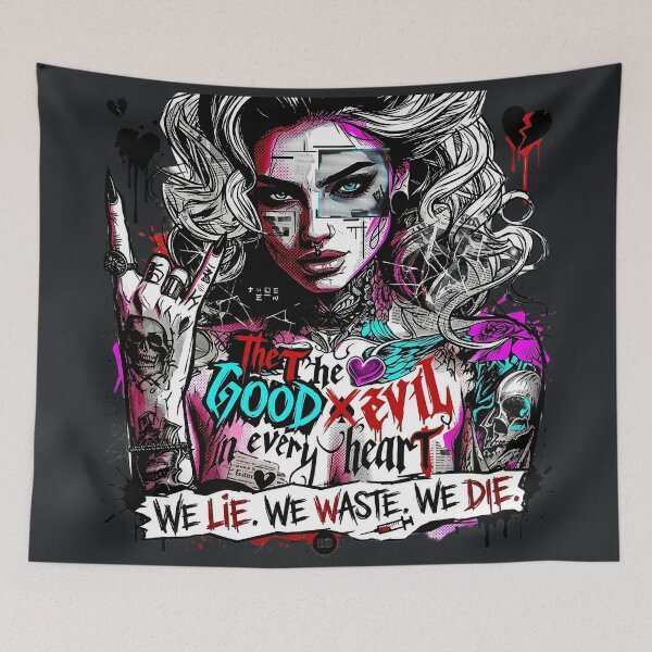 Item preview, Blonde Woman Showing Horns Collage designed and sold by Voodoo Store Paranormal Collections.