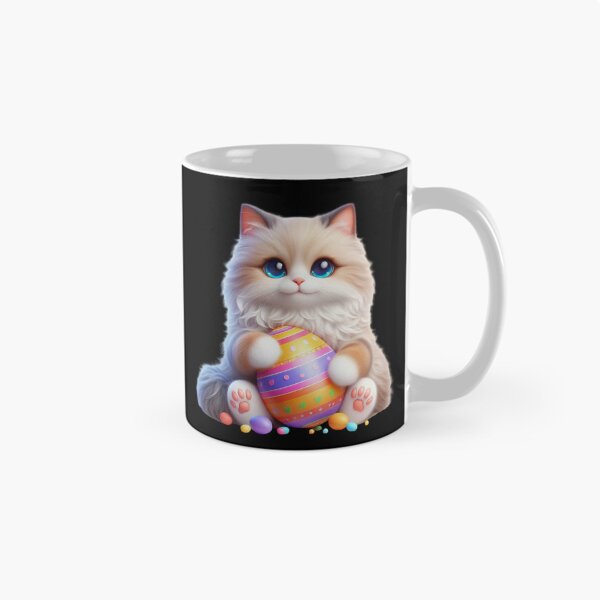 Item preview, Cute Fluffy Kitten with Easter Egg designed and sold by Munsonlookfor.