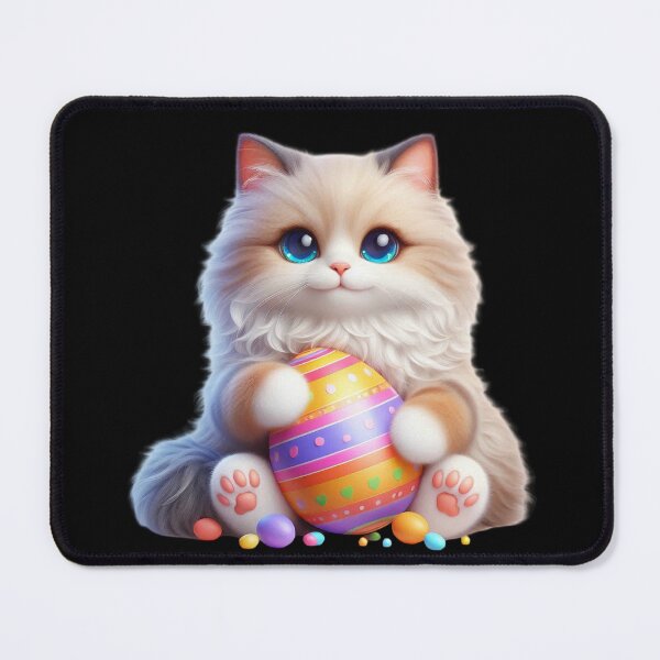 Item preview, Cute Fluffy Kitten with Easter Egg designed and sold by Munsonlookfor.
