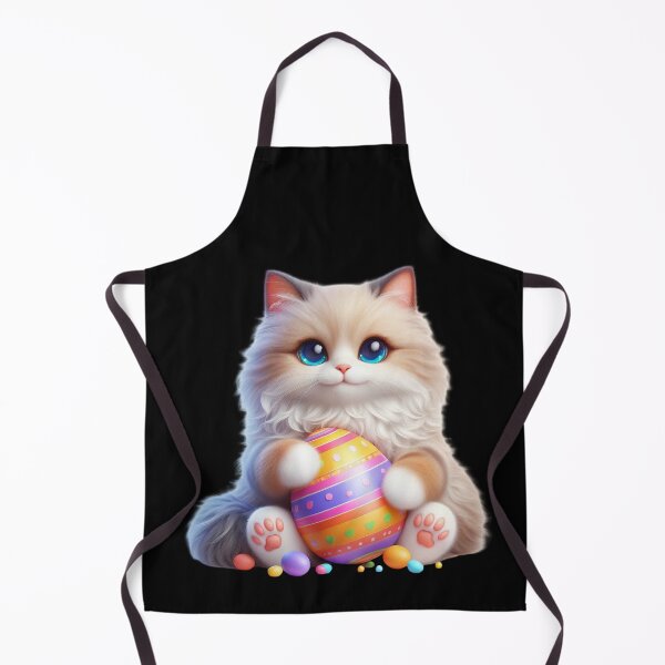 Item preview, Cute Fluffy Kitten with Easter Egg designed and sold by Munsonlookfor.