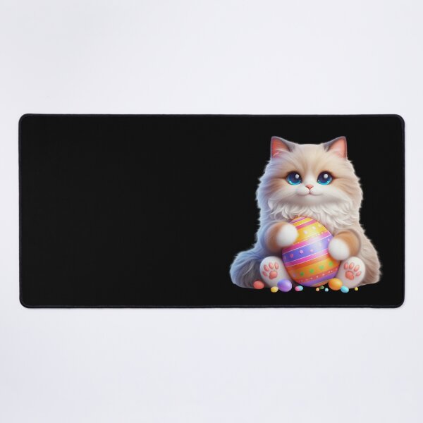 Item preview, Cute Fluffy Kitten with Easter Egg designed and sold by Munsonlookfor.