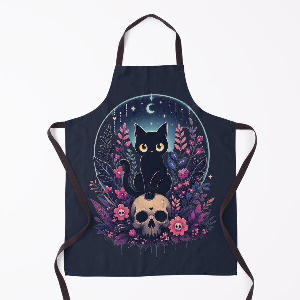 Item preview, Black Cat Mystic Skull Aesthetic Art designed and sold by PurrfectHome.