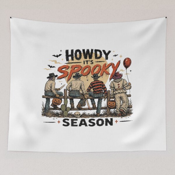 Item preview, Howdy It's Spooky Season Western Cowboy Halloween Horror designed and sold by PartyFam.