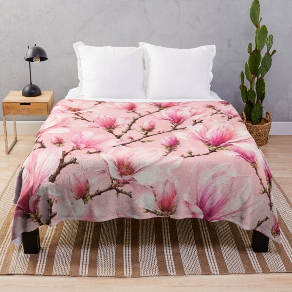 Item preview, Pink Magnolia Blossom Floral Pattern designed and sold by Mikena1996.