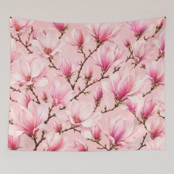 Item preview, Pink Magnolia Blossom Floral Pattern designed and sold by Mikena1996.