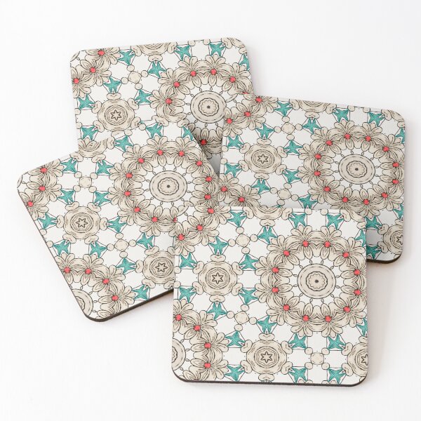 Item preview, Persian Star Medallion Teal Tan designed and sold by Ldandois Design.