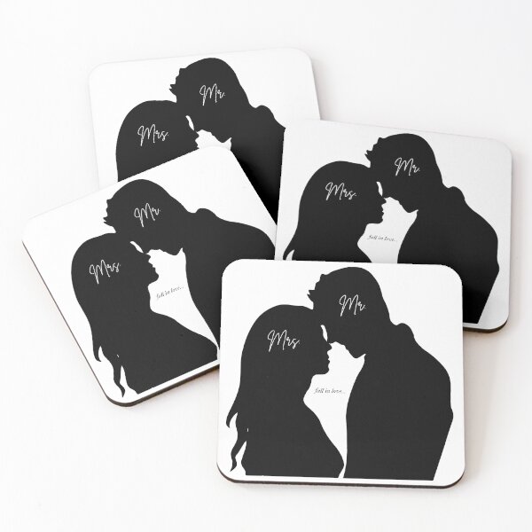 Item preview, Mr and Mrs Fall in Love Couple Silhouette  designed and sold by busesplace.
