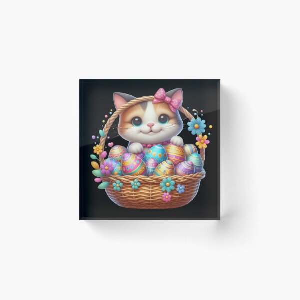 Item preview, Cute Kitten in Easter Basket designed and sold by Munsonlookfor.