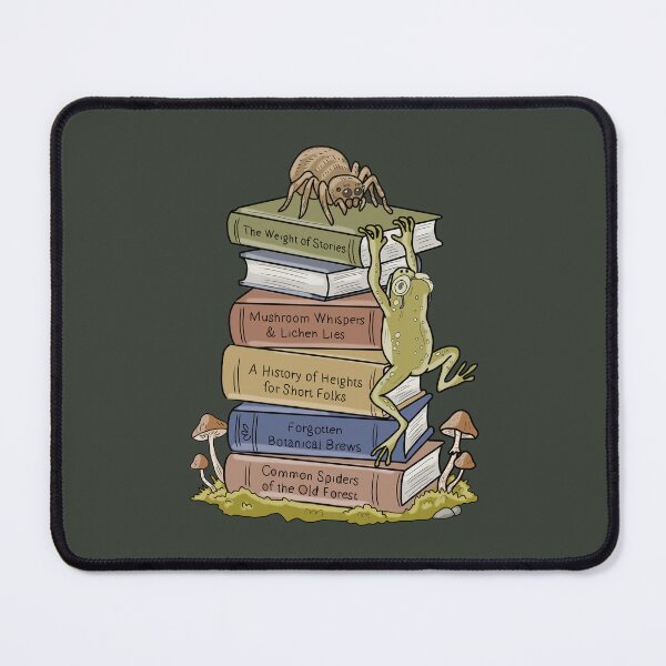Item preview, Frog Climbing Book Stack – Cottagecore Goblincore Cute Frog Reading Bookish Art Design designed and sold by LeshanArt.
