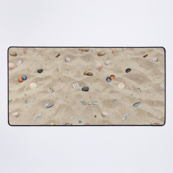 Item preview, Pebbles and shells sandy beach designed and sold by Zestypickles.