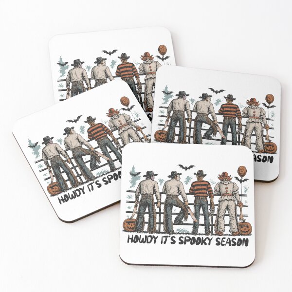 Item preview, Howdy It's Spooky Season Halloween Horror Characters Western designed and sold by PartyFam.