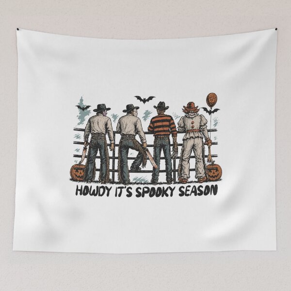 Item preview, Howdy It's Spooky Season Halloween Horror Characters Western designed and sold by PartyFam.