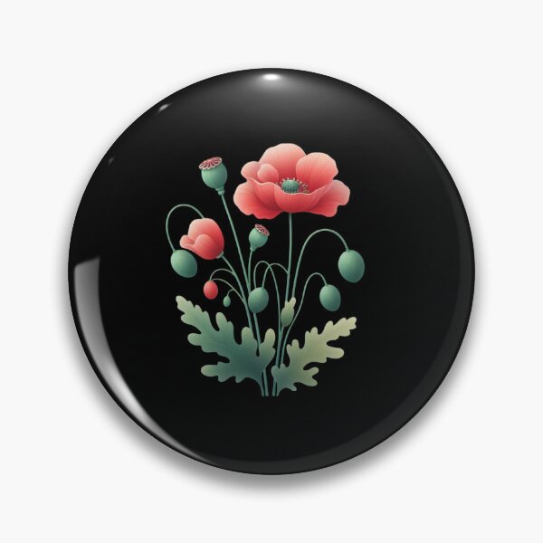 Item preview, Elegant Poppy Flowers Illustration designed and sold by Munsonlookfor.