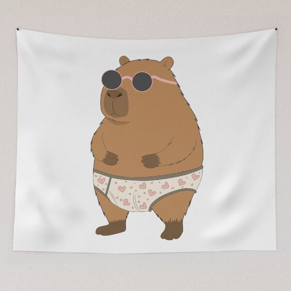 Item preview, Cute Capybara In Sunglasses Cool Animal Illustration designed and sold by TatinkaArtskill.