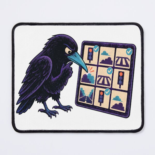 Item preview, Captcha-Solving Crow – Human Verification Creature designed and sold by yagniikd-.