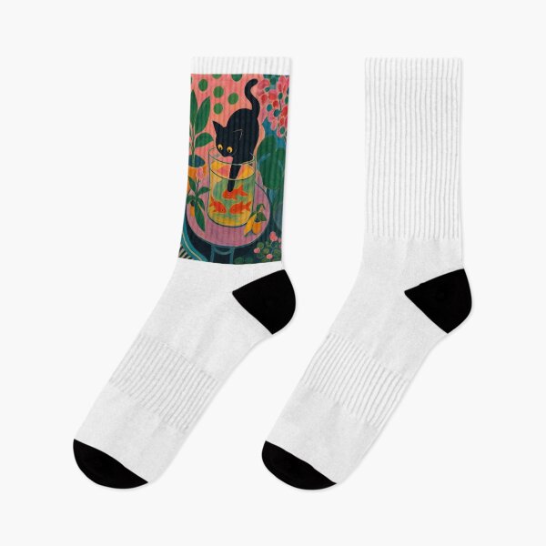 Item preview, matisse's goldfish and a cat designed and sold by PurrfectHome.
