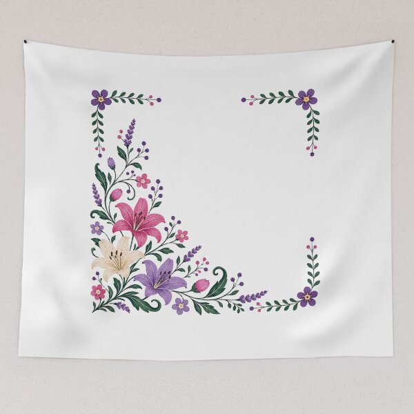 Item preview, Folk Floral Corner designed and sold by PetalGarden.