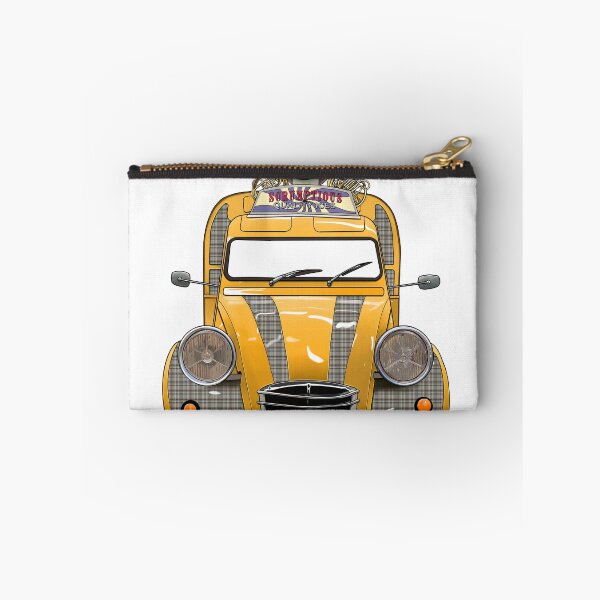 Item preview, Angelic French ice cream van in yellow with heaven's dress tartan, hand drawn designed and sold by Theoldgirl900.