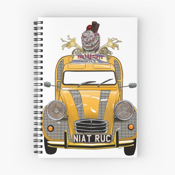 Item preview, Angelic French ice cream van in yellow with heaven's dress tartan, hand drawn designed and sold by Theoldgirl900.