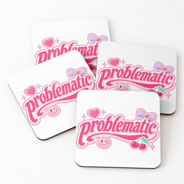 Item preview, Problematic Cute Girly Typography Design designed and sold by RedCircleArt.