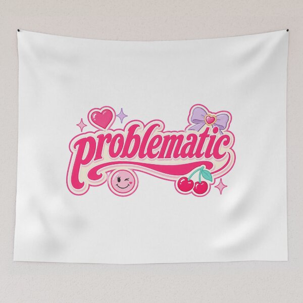 Item preview, Problematic Cute Girly Typography Design designed and sold by RedCircleArt.