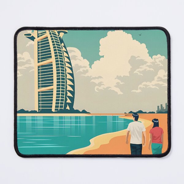 Item preview, Retro Dubai Landmarks Poster  designed and sold by RogahnModesta.