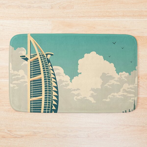 Item preview, Retro Dubai Landmarks Poster  designed and sold by RogahnModesta.