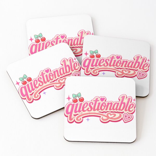 Item preview, Questionable Cute Girly Typography Design designed and sold by RedCircleArt.