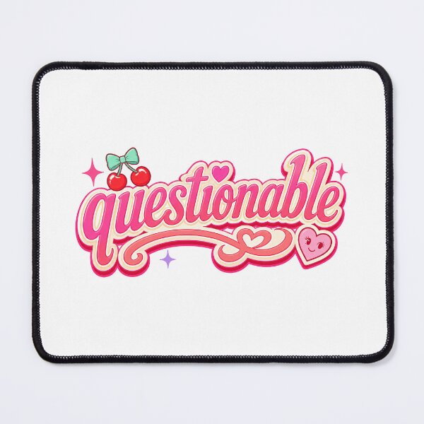 Item preview, Questionable Cute Girly Typography Design designed and sold by RedCircleArt.
