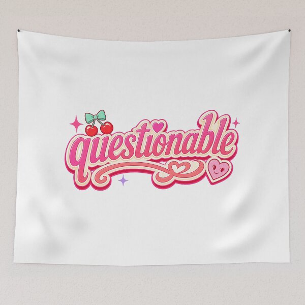 Item preview, Questionable Cute Girly Typography Design designed and sold by RedCircleArt.