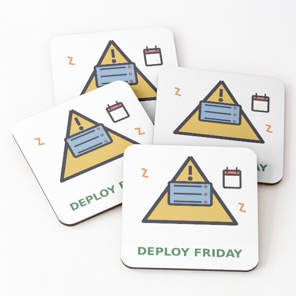 Item preview, Deploy Friday — Funny DevOps Warning Design, Developer Gift designed and sold by QuirkyCartel.