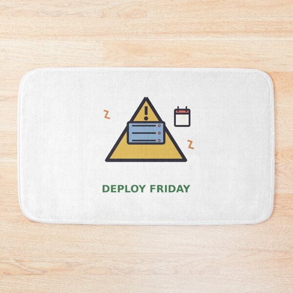 Item preview, Deploy Friday — Funny DevOps Warning Design, Developer Gift designed and sold by QuirkyCartel.