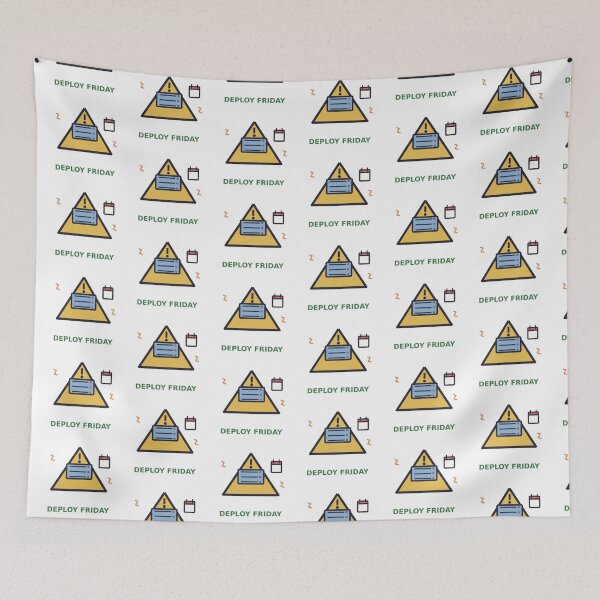 Item preview, Deploy Friday — Funny DevOps Warning Design, Developer Gift designed and sold by QuirkyCartel.