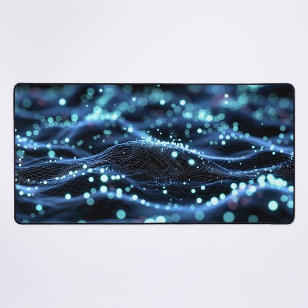 Item preview, Neon Cyan Cyber Wave Grid Background designed and sold by IntelliMindDesigns.