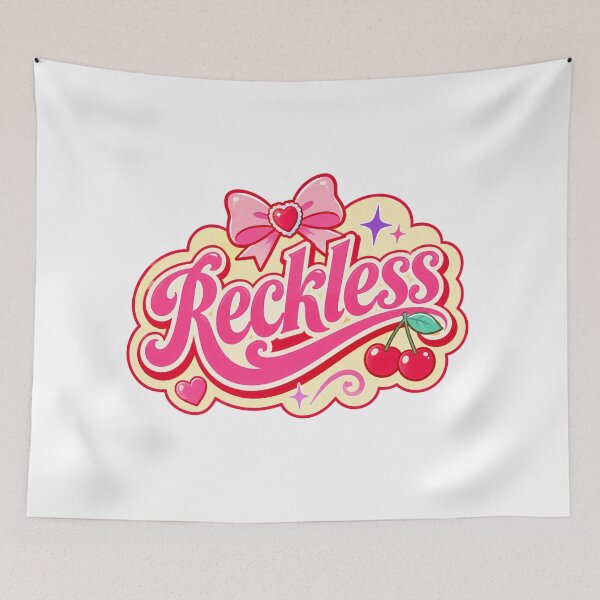 Item preview, Reckless Cute Girly Typography Design designed and sold by RedCircleArt.