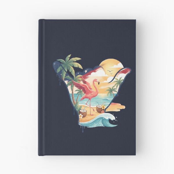 Item preview, USA Shaka Pink Flamingo Tropical Beach designed and sold by MythicCotton.