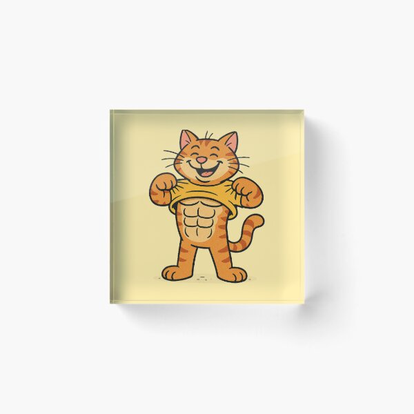 Item preview, Six Pack Kitty Funny Gym Cat – Abs Cat Lover Fitness Design, Funny Workout Gift designed and sold by AYACHI90.