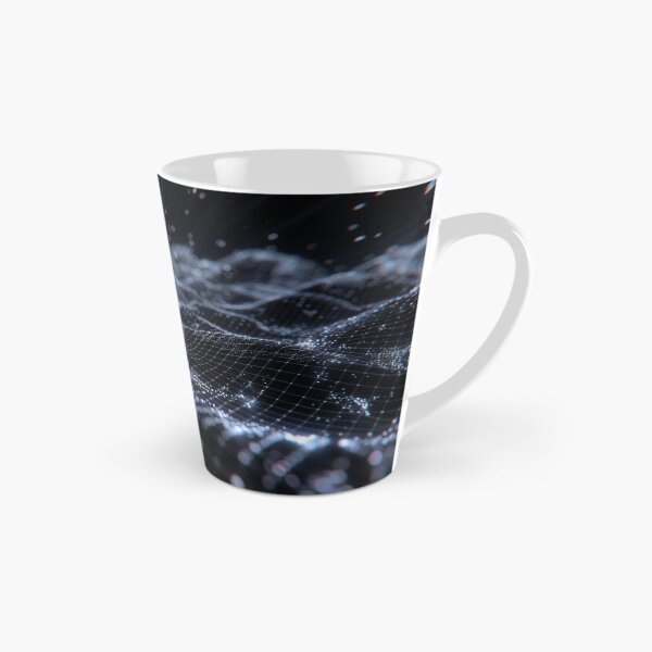 Item preview, Silver Wireframe Digital Wave Landscape designed and sold by IntelliMindDesigns.