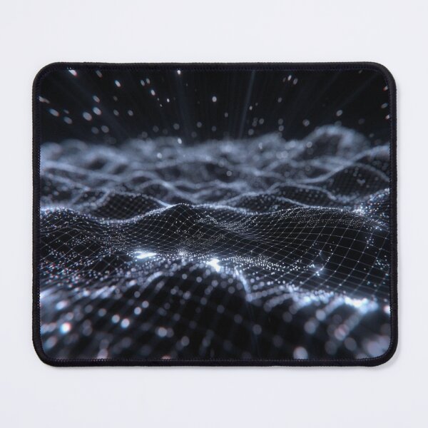Item preview, Silver Wireframe Digital Wave Landscape designed and sold by IntelliMindDesigns.