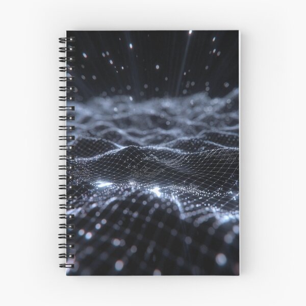 Item preview, Silver Wireframe Digital Wave Landscape designed and sold by IntelliMindDesigns.