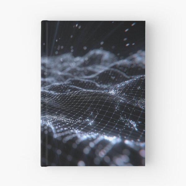 Item preview, Silver Wireframe Digital Wave Landscape designed and sold by IntelliMindDesigns.