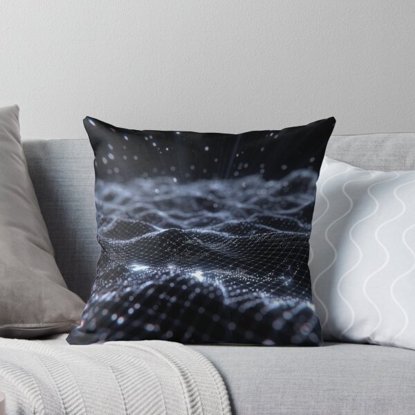 Item preview, Silver Wireframe Digital Wave Landscape designed and sold by IntelliMindDesigns.