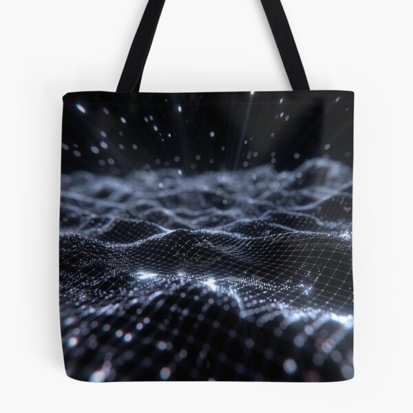 Item preview, Silver Wireframe Digital Wave Landscape designed and sold by IntelliMindDesigns.