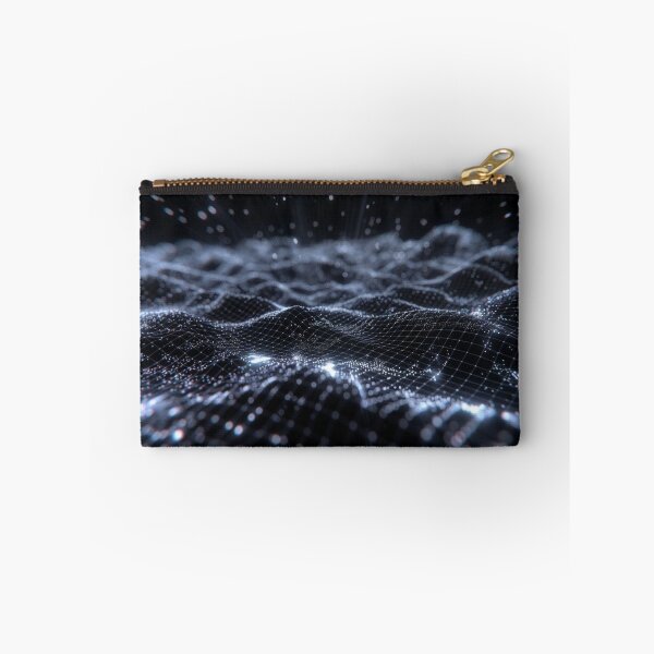 Item preview, Silver Wireframe Digital Wave Landscape designed and sold by IntelliMindDesigns.