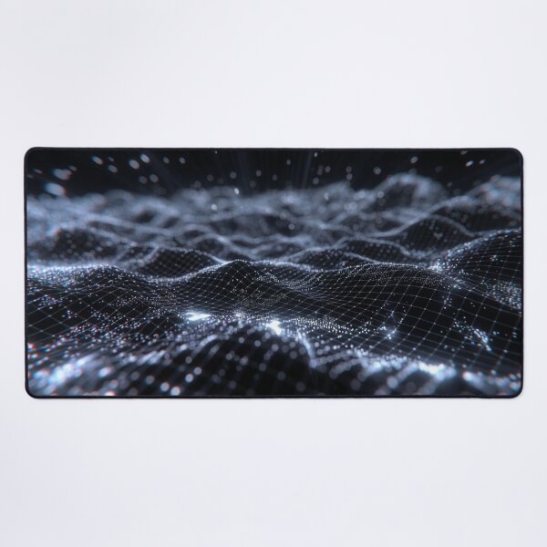 Item preview, Silver Wireframe Digital Wave Landscape designed and sold by IntelliMindDesigns.