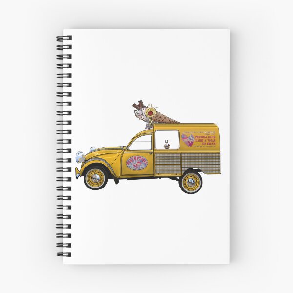 Item preview, Angelic French ice cream van in yellow with heaven's dress tartan, hand drawn designed and sold by Theoldgirl900.