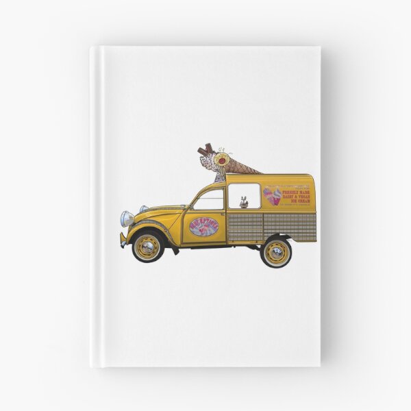 Item preview, Angelic French ice cream van in yellow with heaven's dress tartan, hand drawn designed and sold by Theoldgirl900.